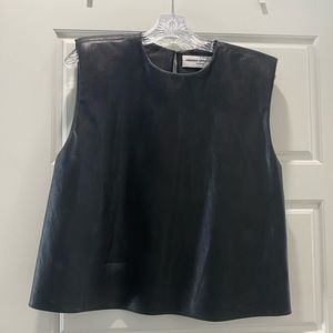 Amanda Uprichard Leather Top